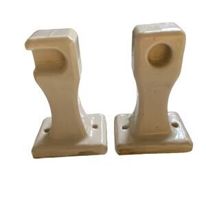 Vintage Porcelain Towel Brackets Set Bathroom Restoration Renovation